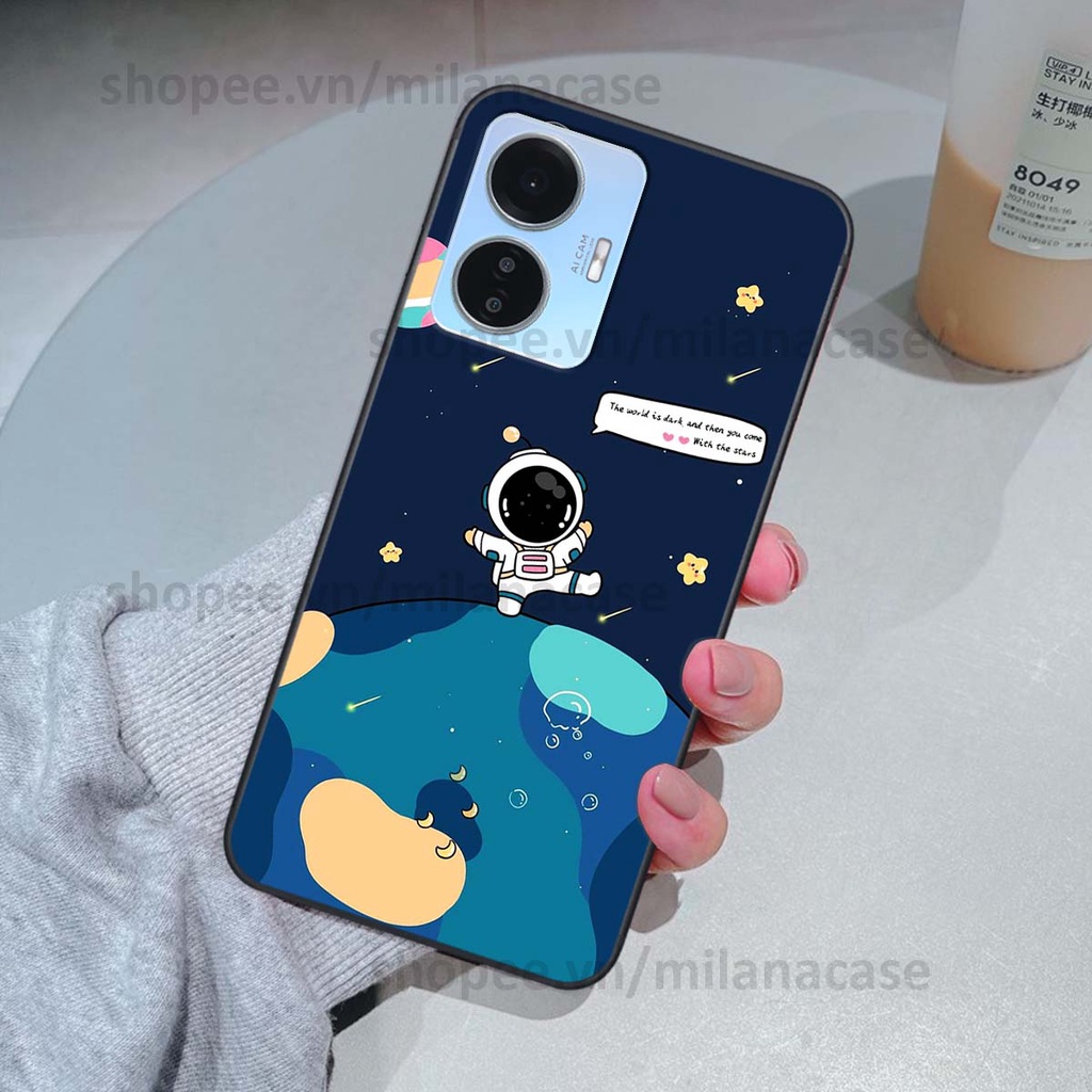 Ốp Vivo Y55 2022 in hình vũ trụ, phi hành gia bầu trời cute dễ thương