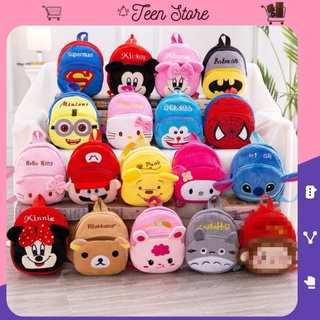 Balo cho bé 20 mẫu hoạt hình chất nhung mịn nhẹ cho bé mẫu giáo teen store ts560
