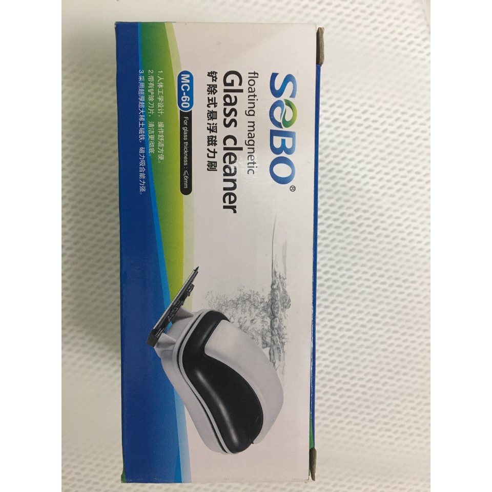 Nam Châm Lau Kính Cạo Rêu SOBO MC-60 cho hồ cá kính dưới 6 ly