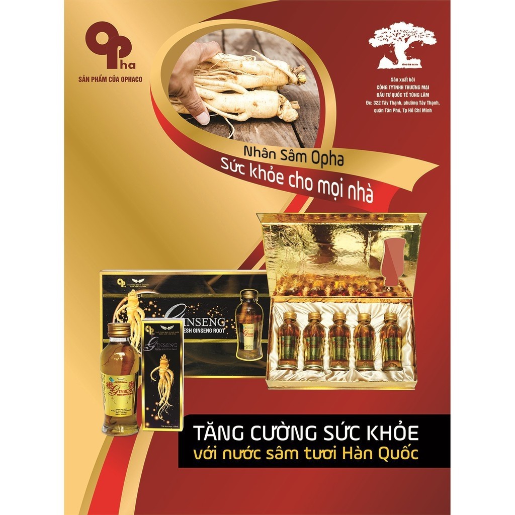 NƯỚC CỦ NHÂN SÂM TƯƠI 120ml.