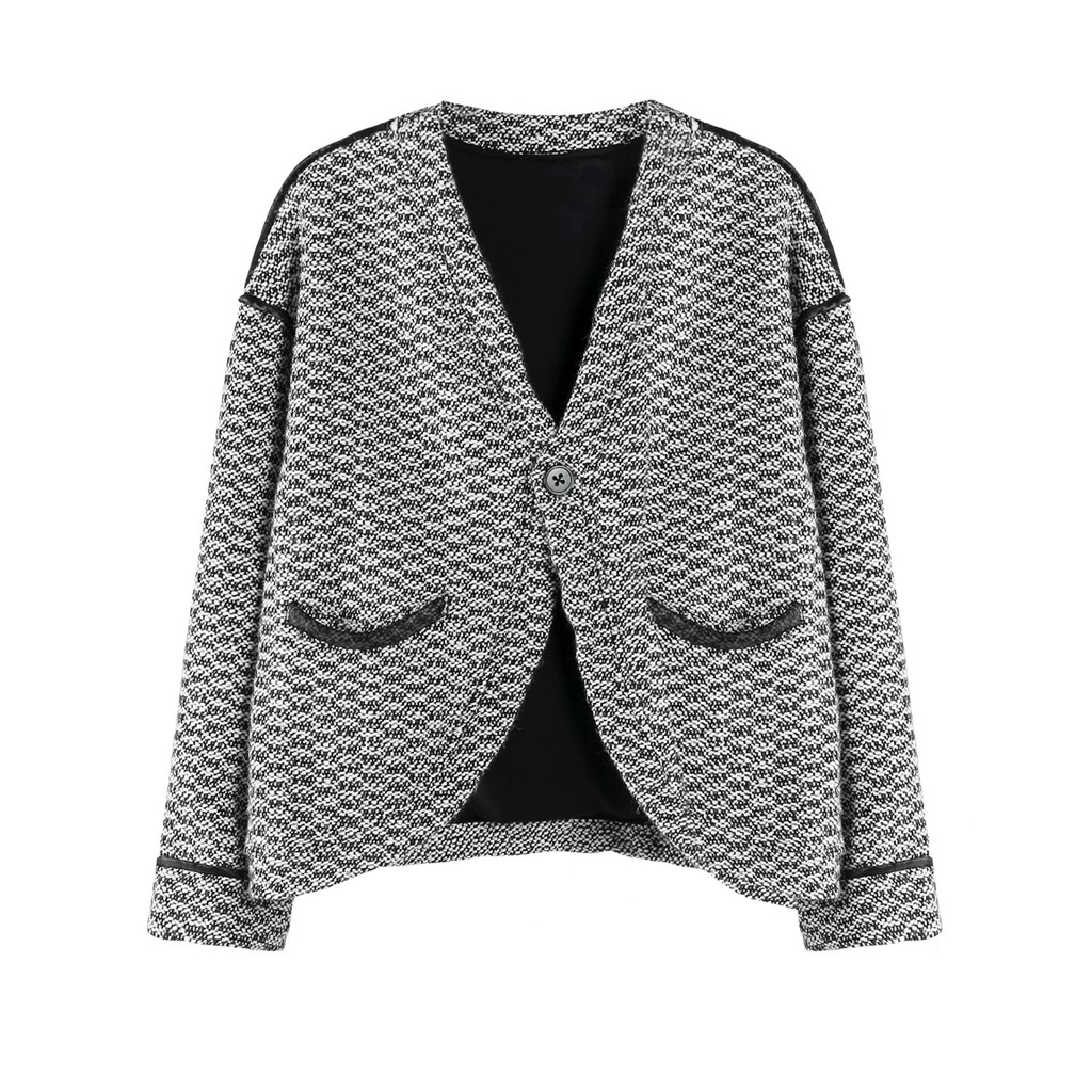 Twill cardigan trắng đen Aspirin