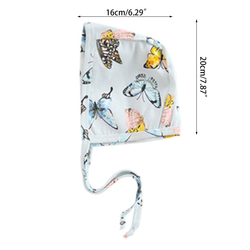 Mũ Trùm Đầu Mùa Hè Bằng Cotton Mềm Chống Gió In Họa Tiết Hoạt Hình Có Dây Cột Cho Bé 0-12 Tháng Tuổi