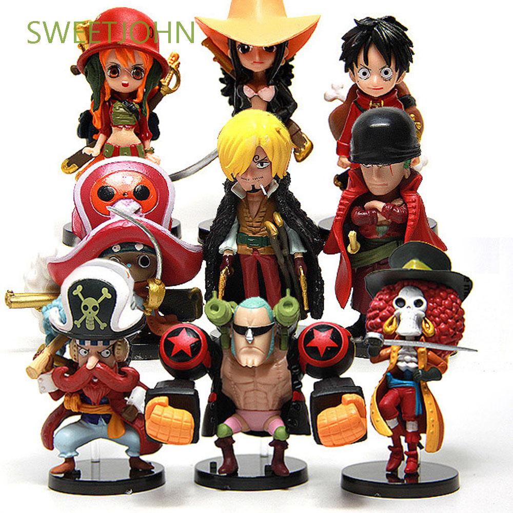 Set 9 Mô Hình Nhân Vật Phim Hoạt Hình One Piece Bằng Pvc