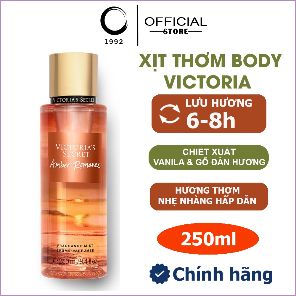 Xịt Thơm Body 💕𝑭𝒓𝒆𝒆𝒔𝒉𝒊𝒑💕 Xịt Thơm Toàn Thân Victoria's Secret 💗 Amber Romance 💗Body Mist 250ml - Xịt BODY [✔️Chính Hãng]