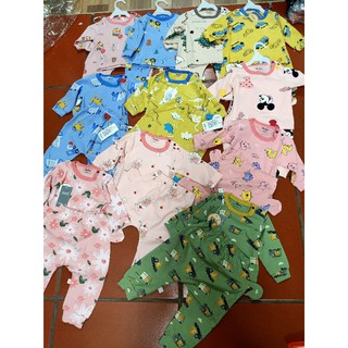 Bộ cotton xuất hàn hoạ tiết size sơ sinh