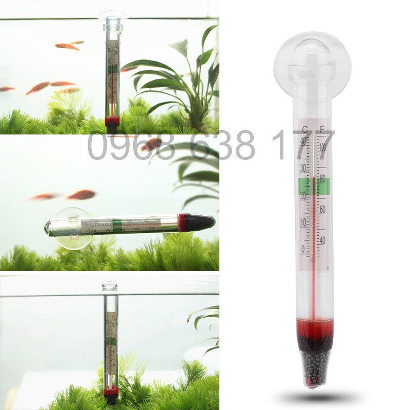 Nhiệt Kế Thủy Ngân Mini Cho Bể Cá-Hồ Thủy Sinh-Siêu xinh-Chính Xác-Nhỏ Gọn