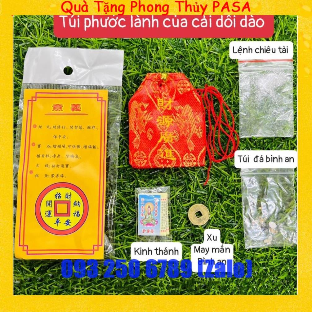 Túi Phước Lành Chiêu Hút Tài Lộc Của Cải Dồi Dào Cầu Bình An May Mắn Để Túi Sách, Bóp Ví, Tủ Đồ
