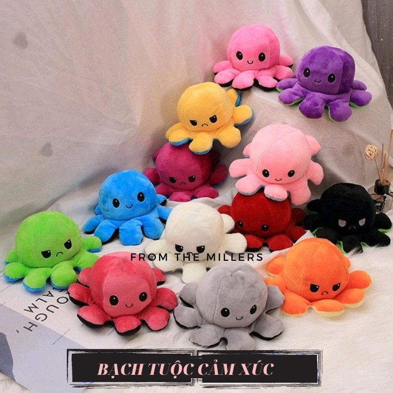 Gấu Bông Bạch Tuộc, Bạch Tuộc Cảm Xúc 2 Mặt Thay Đổi Biểu Cảm Cute PAPAA.HOME