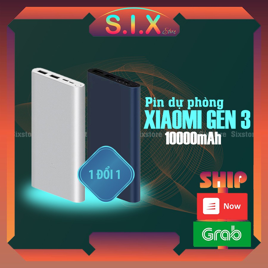 Pin Sạc Dự Phòng Xiaomi Gen 3 10.000 mAh 18W Phiên Bản Nâng Cấp Xiaomi Gen 2S - 2 Cổng USB và 1 Type C