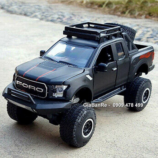 XE MÔ HÌNH KIM LOẠI BÁN TẢI FORD F150 OFFROAD  TỈ LỆ 1:32 - VUA ĐỊA HÌNH - ĐEN