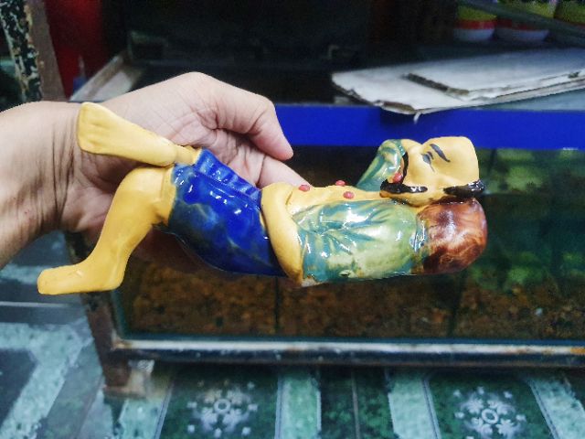 ÔNG NẰM TRANG TRÍ HỒ CÁ NON BỘ 17X10X5CM