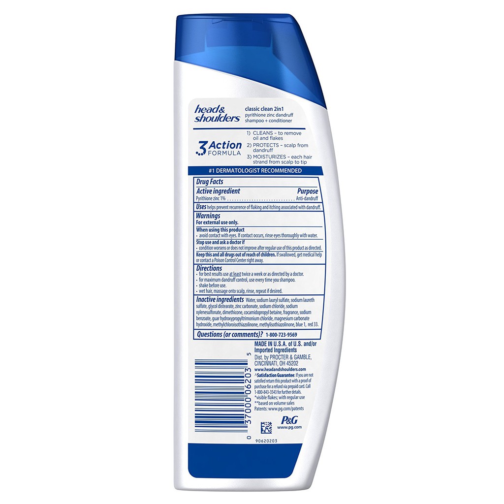 Dầu gội đầu & xả trị gàu Head & Shoulders Classic Clean 2-in-1 Dandruff  Shampoo + Conditioner 400ml (Mỹ) | Shopee Việt Nam