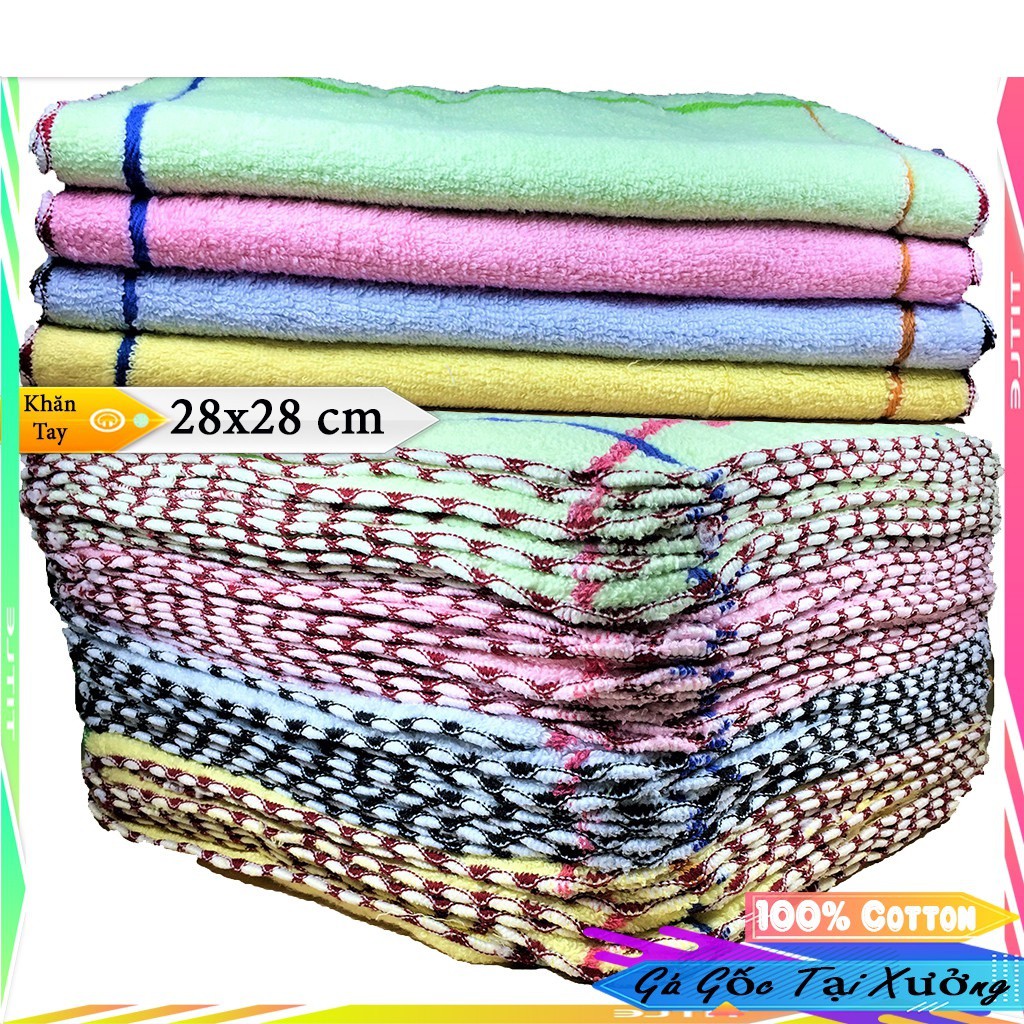 Khăn mặt trẻ em cotton vnxk (28*28cm)