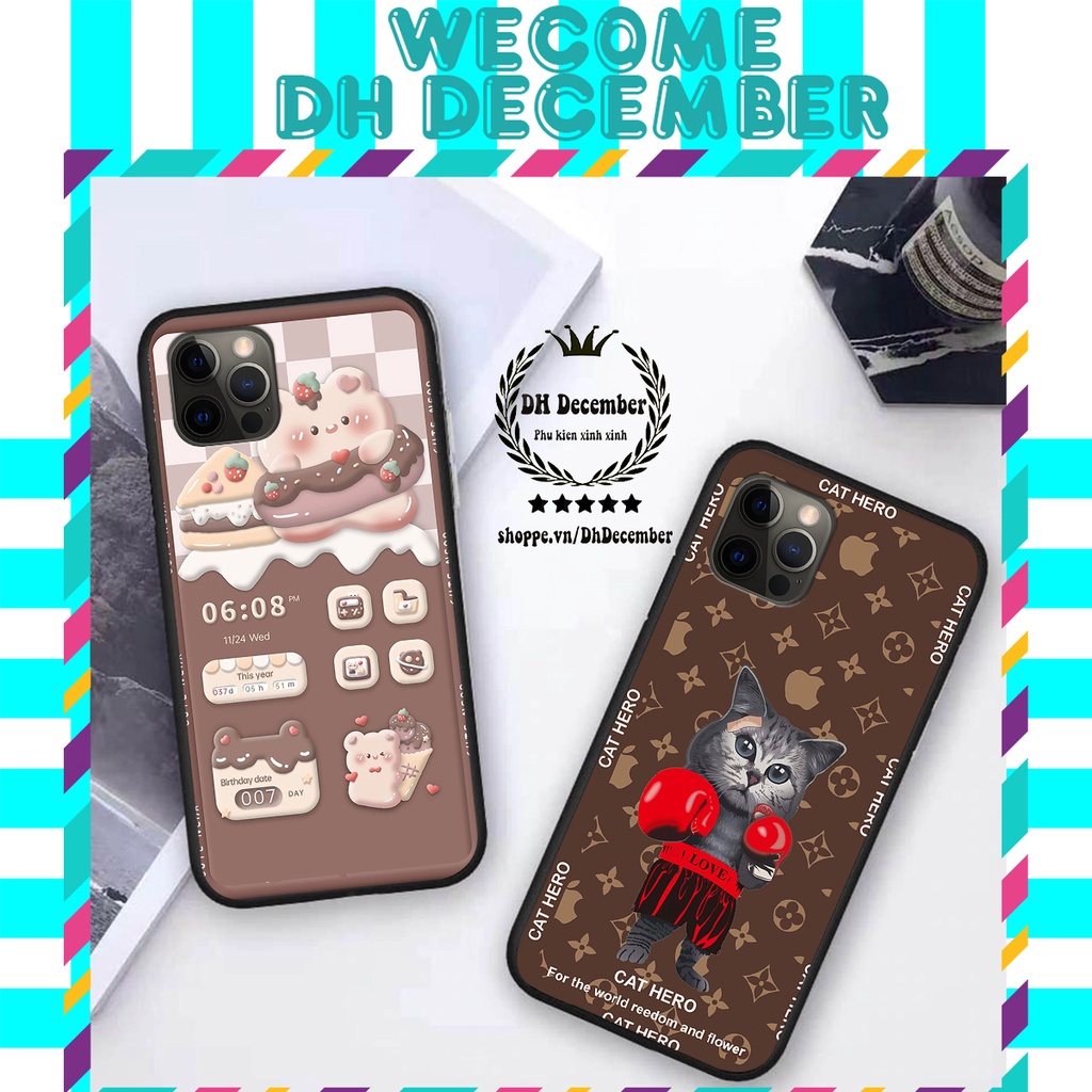 Ốp lưng IPhone 12 PRO / 12 PRO MAX in hình 3D GẤU HỒNG-GẤU BE3R -XINH XẺO CỰC ĐẸP