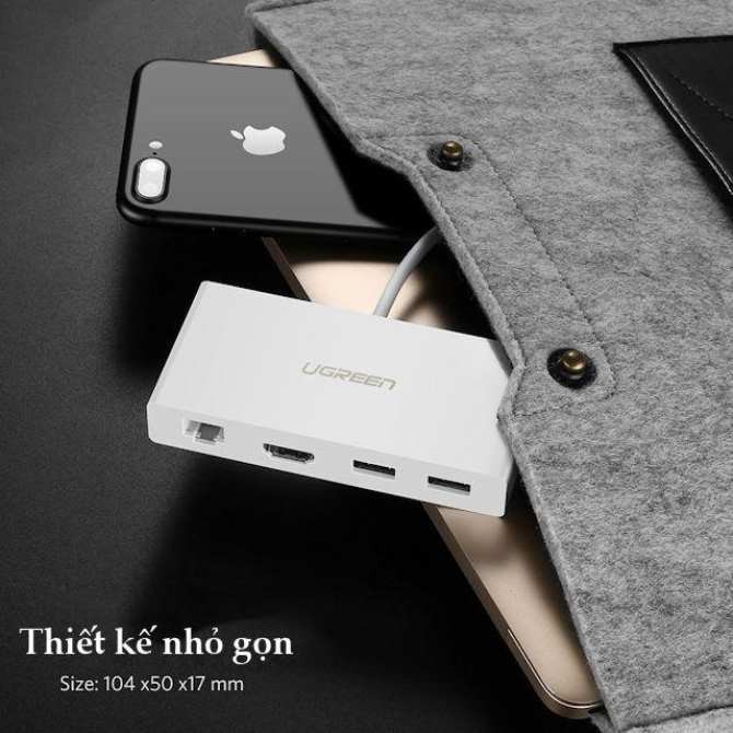 Bộ chuyển đổi USB Type-C ra HDMI, Hub USB 3.0, Ethernet