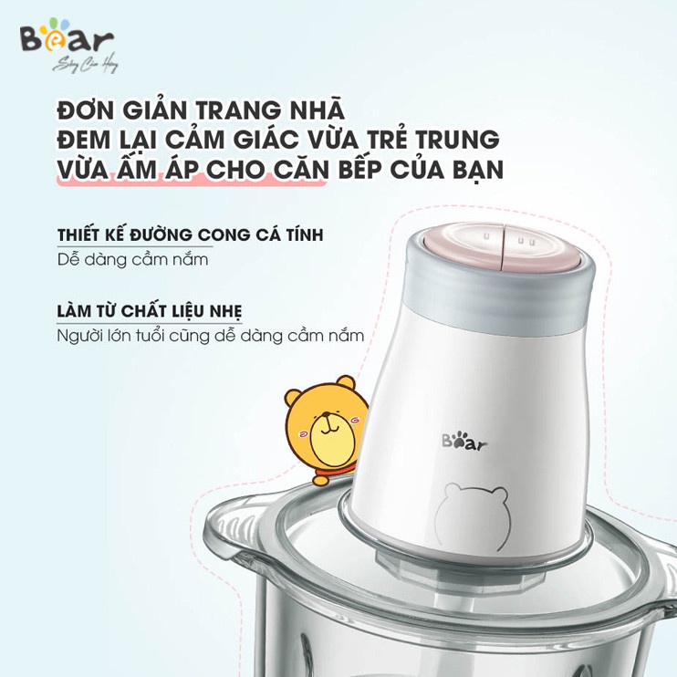 Máy Xay Thịt Đa Năng Bear 2L - FCB20V1 Bảo Hành Chính Hãng 18 Tháng