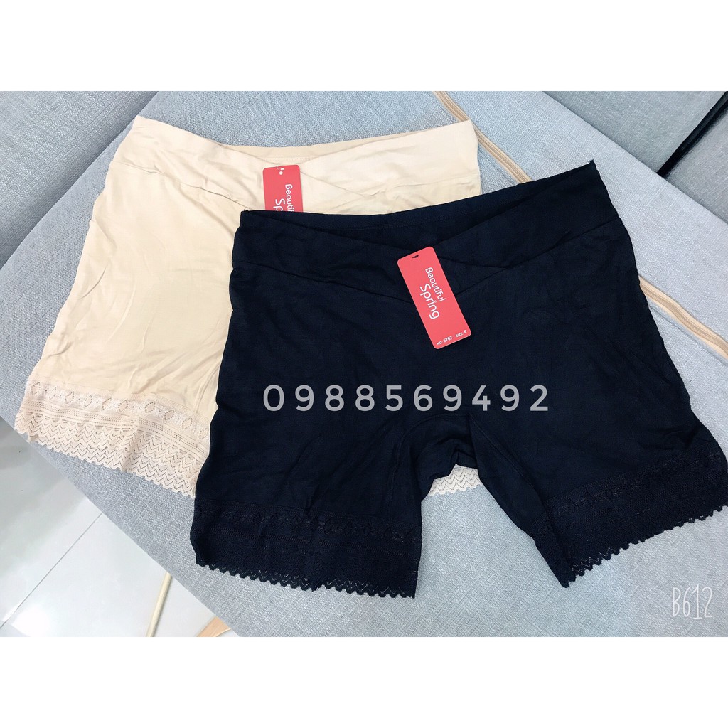 Quần mặc trong váy CẠP CHÉO dành cho bà bầu cotton 100%_freesize dưới 75kg
