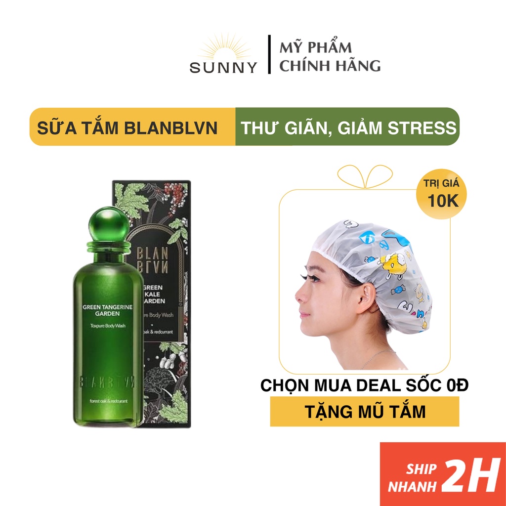 Sữa tắm nước hoa BLANBLVN tinh dầu hữu cơ Hàn Quốc giúp thư giãn, giảm stress, giải tỏa căng thẳng