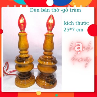đèn thờ cúng - gỗ tràm-08