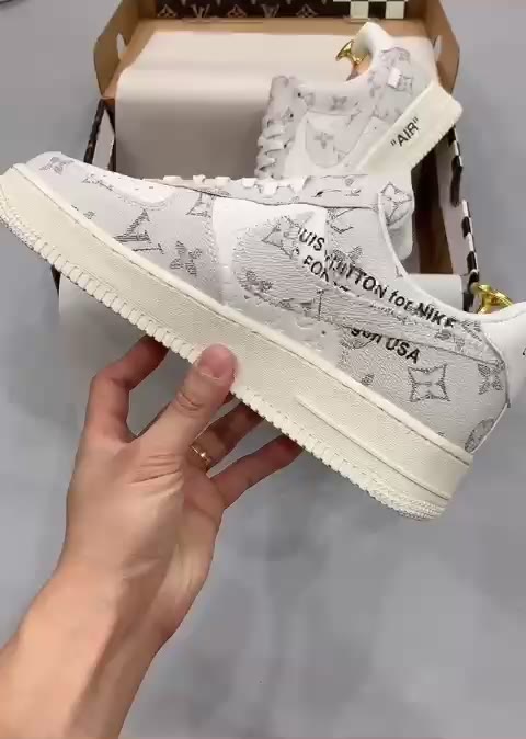 💖 𝑭𝑹𝑬𝑬𝑺𝑯𝑰𝑷 💖 Giày Nike_ AF1 LV Xám, Giày Air Force 1 Louis Vuitton Xám Bản Cao Cấp Hót Trend 2023, | BigBuy360 - bigbuy360.vn