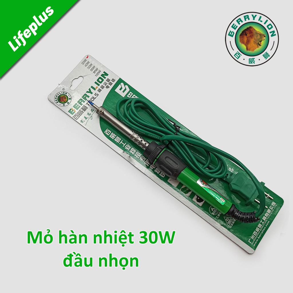 Mỏ hàn nhọn cán nhựa Berrylion 30W