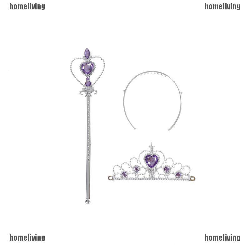 1 set Vương Miện Công Chúa Pha Lê + Đũa Thần