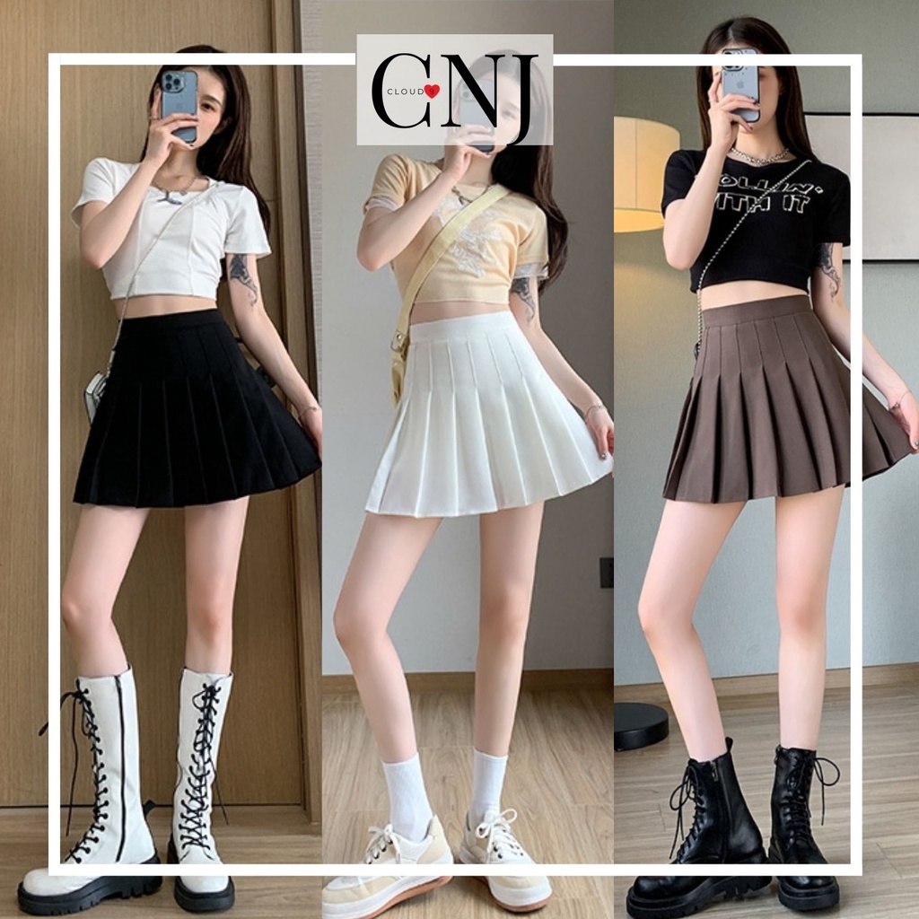 Chân váy Tennis Xếp ly có BIGSIZE chất Dày dặn vải Vitex có Khóa kéo sau Lưng phong cách Ulzzang 🌸 Đầm nữ Hàn quốc