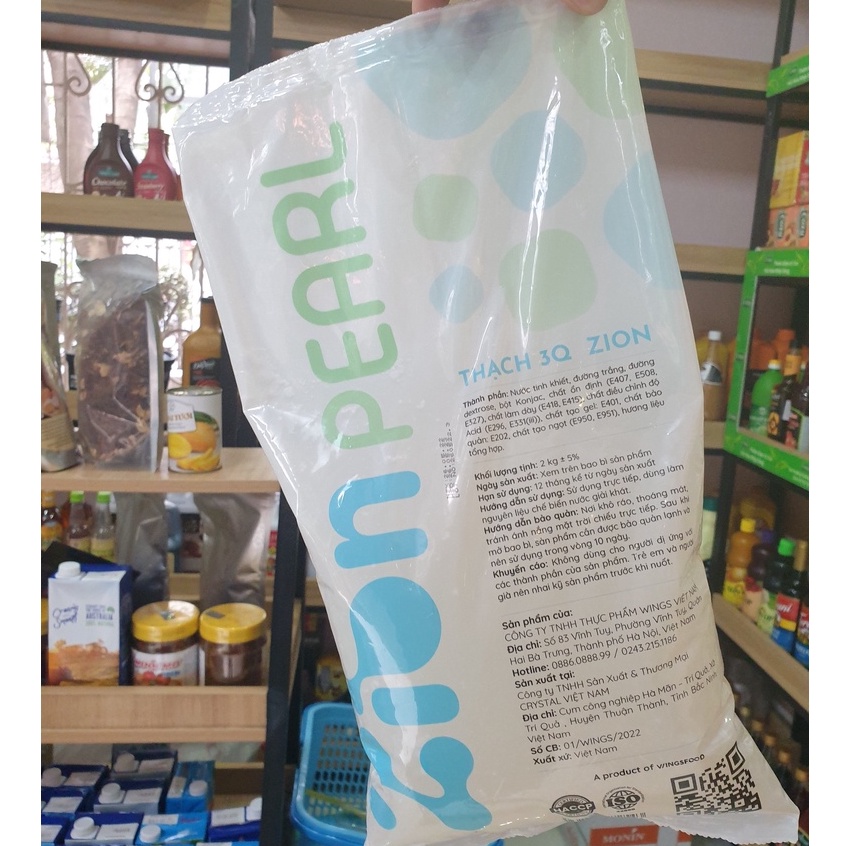 Thạch 3q Giòn/ Trân châu Trắng WINGS/ZION VIỆT NAM gói 2kg