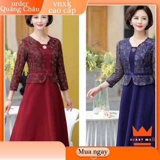 🔥BIGSIZE 40-90KG Trung niên🔥Váy đầm nữ trung niên cao cấp bigsize váy cưới phương Tây dự tiệc đi biển sang trọng