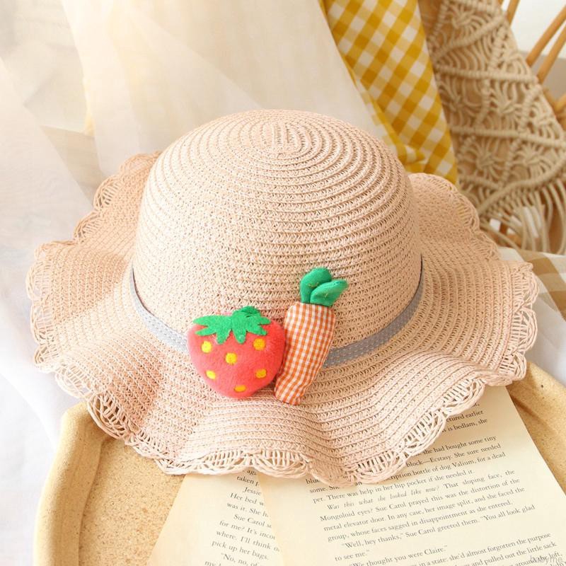 hàng order nước ngoài Mũ đan cọ chống nắng/ Túi xách phong cách mùa hè cho bé gái sản phẩm chất lượng đẹp