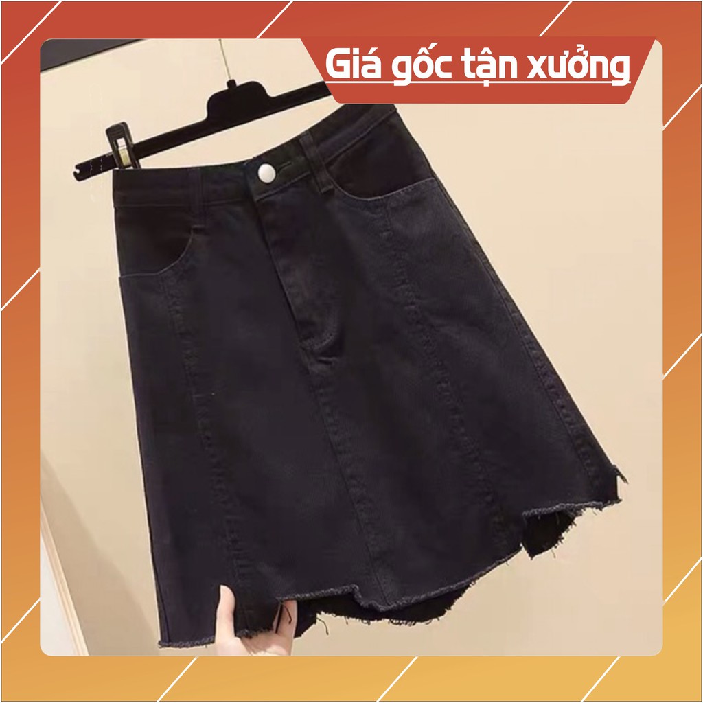 CHÂN VÁY CẠP CAO RÁCH GẤU[HÀNG CÓ SẴN, CÓ LÓT TRONG] | BigBuy360 - bigbuy360.vn