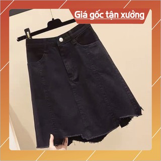 CHÂN VÁY CẠP CAO RÁCH GẤU[HÀNG CÓ SẴN, CÓ LÓT TRONG]