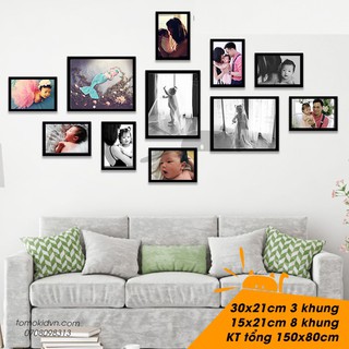 Set tranh in gia đình tranh canvas treo tường