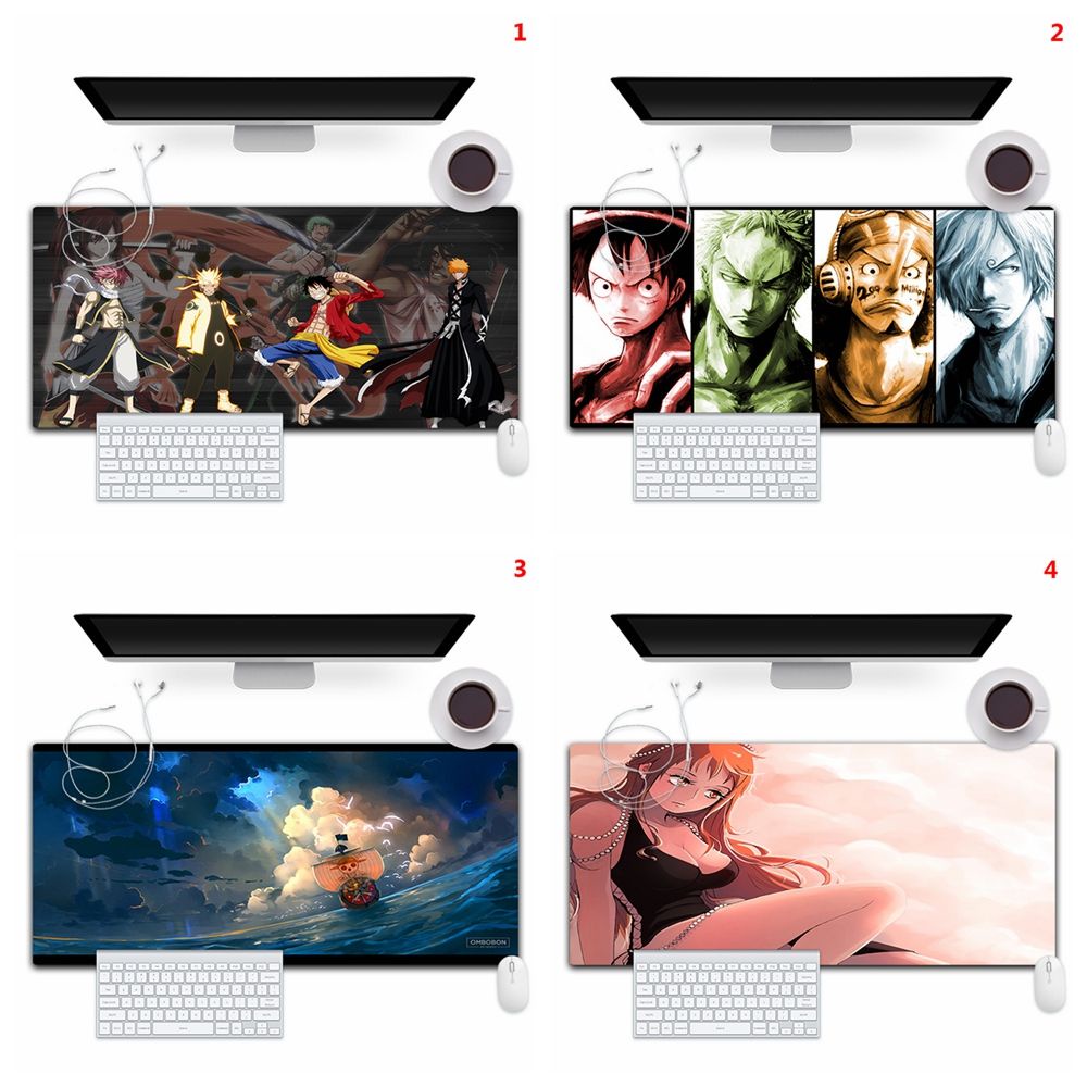 Thảm Lót Chuột Và Bàn Phím Cỡ Lớn 80x30cm In Hình Anime One Piece