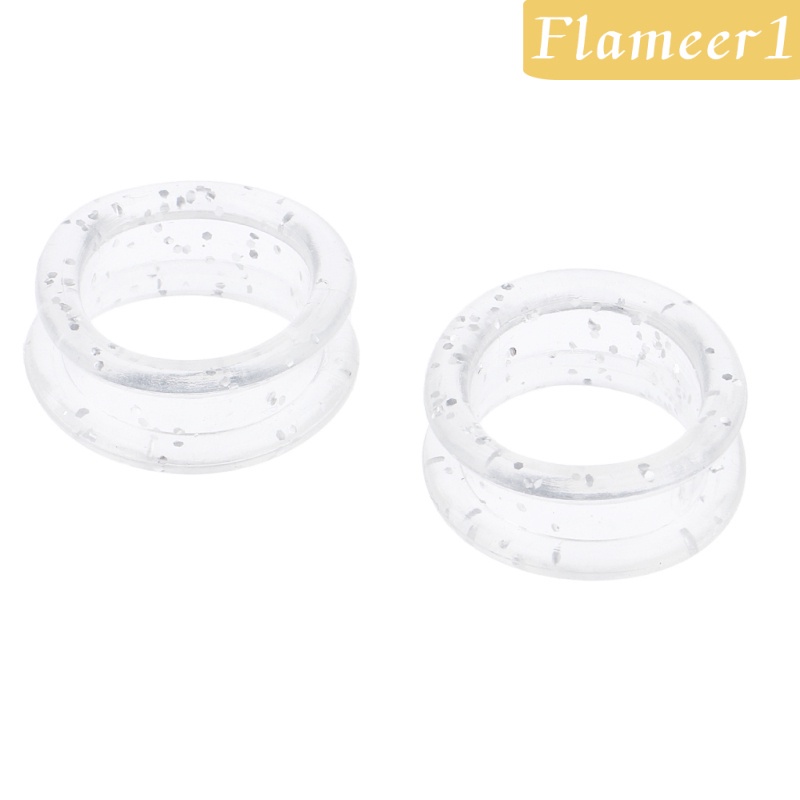 Set 1 / 10 Nhẫn Đeo Ngón Tay Bằng Cao Su Mềm Màu Trắng Chuyên Dụng Cho Salon Làm Tóc