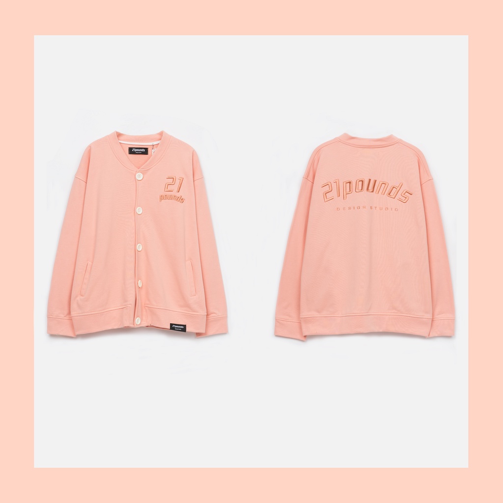 Áo cardigan logo thêu nổi 21pounds nóO