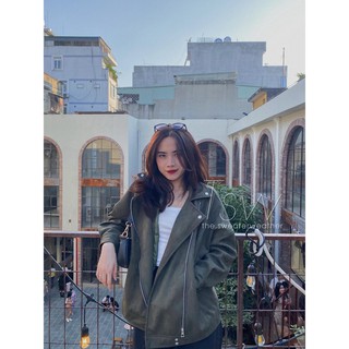 [Dts123] Áo khoác Biker Jacket da lộn TSW