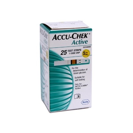 Hộp 25 que thử đường huyết Accu-check Active