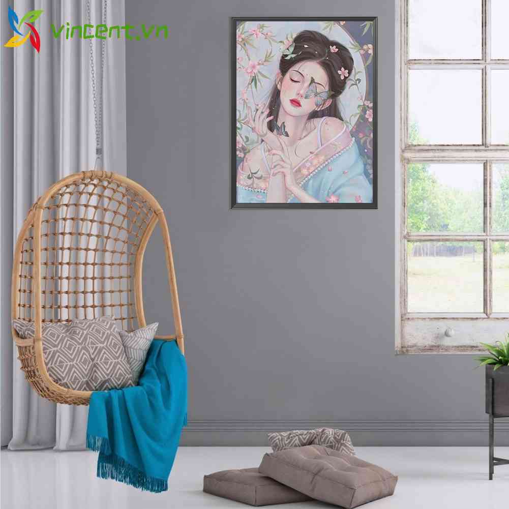 Bộ Tranh Thêu Chữ Thập Thủ Công 11CT Vẽ Vẻ Đẹp Cổ Điển