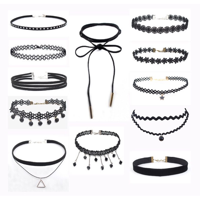 Bộ 12 vòng chocker cá tính