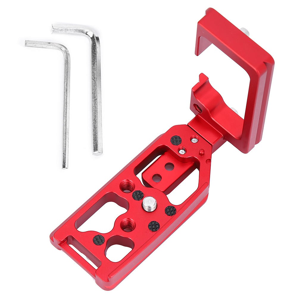 [Apill] Red Short Stretchable L Quick Release Plate Vertical Shooting Bracket for Canon EOS-R