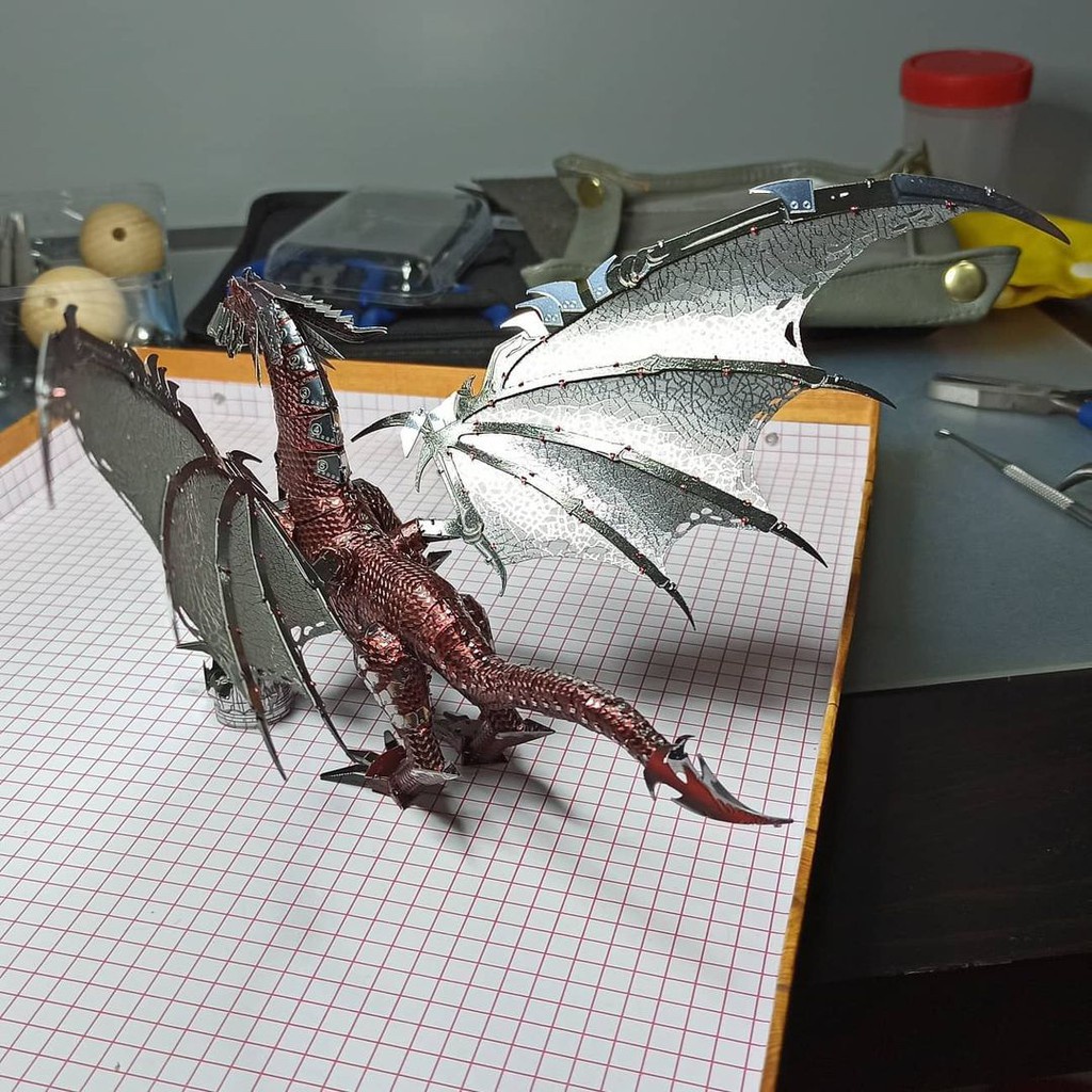 Mô Hình Kim Loại 3D Lắp Ráp Piececool Rồng Đen Deathwing Trong World of Warcraft