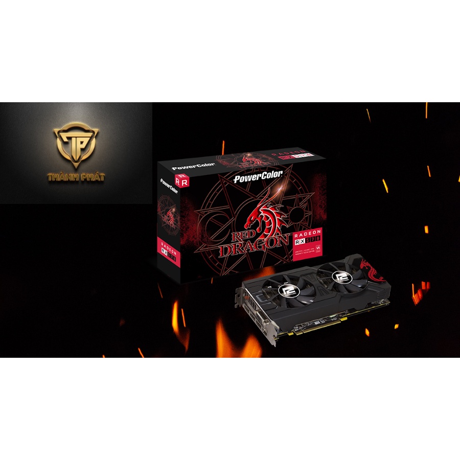 VGA - Card màn hình PowerColor Red Dragon Radeon™ RX 570 8GB GDDR5