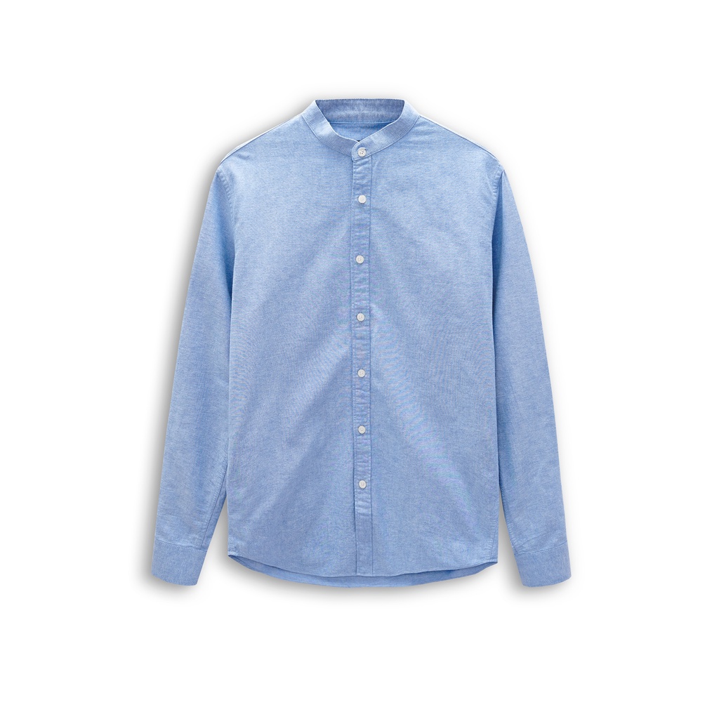 Sơ mi nam dài tay cổ trụ Heboz 4 màu, chất oxford mềm mịn thấm hút mồ hôi, form slimfit chuẩn body - 00001139