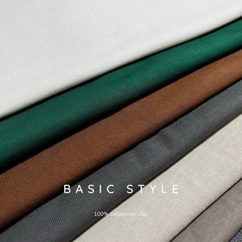 Áo T-shirt basic vải cotton 100% trơn nhiều màu