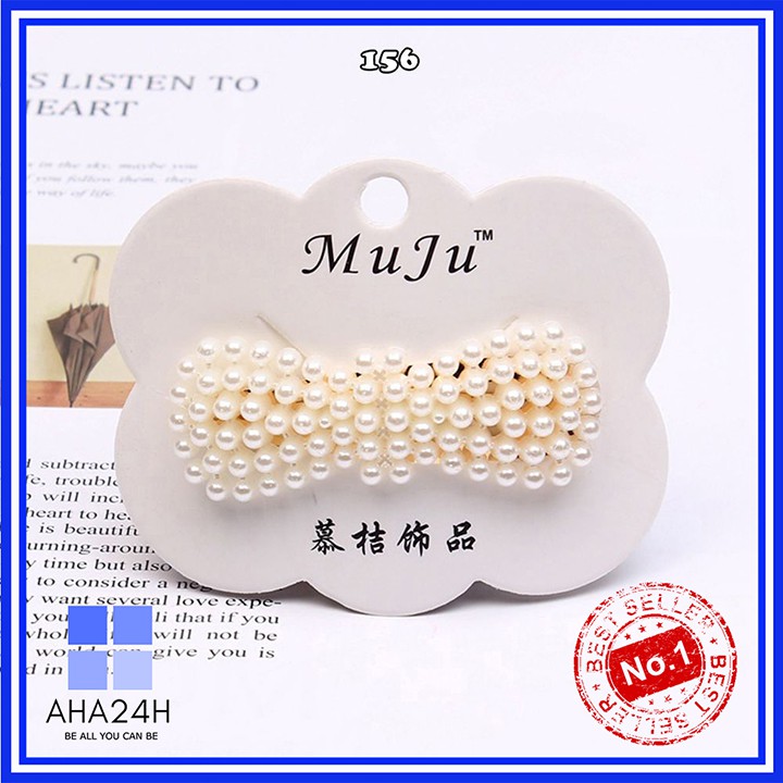 KẸP TÓC ĐÍNH NGỌC TRAI NHÂN TẠO SÀNH ĐIỆU NHIỀU MẪU AH156