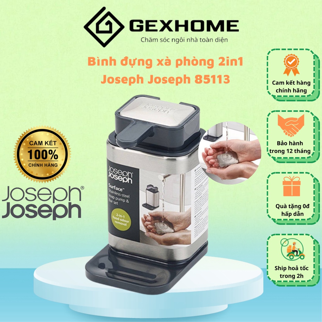 Bình đựng xà phòng 2in1 Joseph Joseph 85113 [Hàng Đức] - GEXHOME