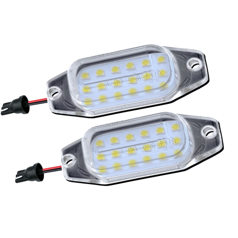 Set 2 Đèn Led Ánh Sáng Trắng Đen Gắn Biển Số Xe Ô Tô Toyota Prado Lc120 Fj80 Land Cruiser Lexus Lx450