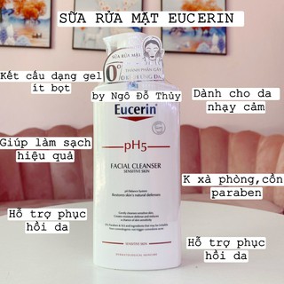 Sữa Rửa Mặt Eucerin Facial Cleanser PH5 Sensitive Skin Cho Da Nhạy Cảm 400ml