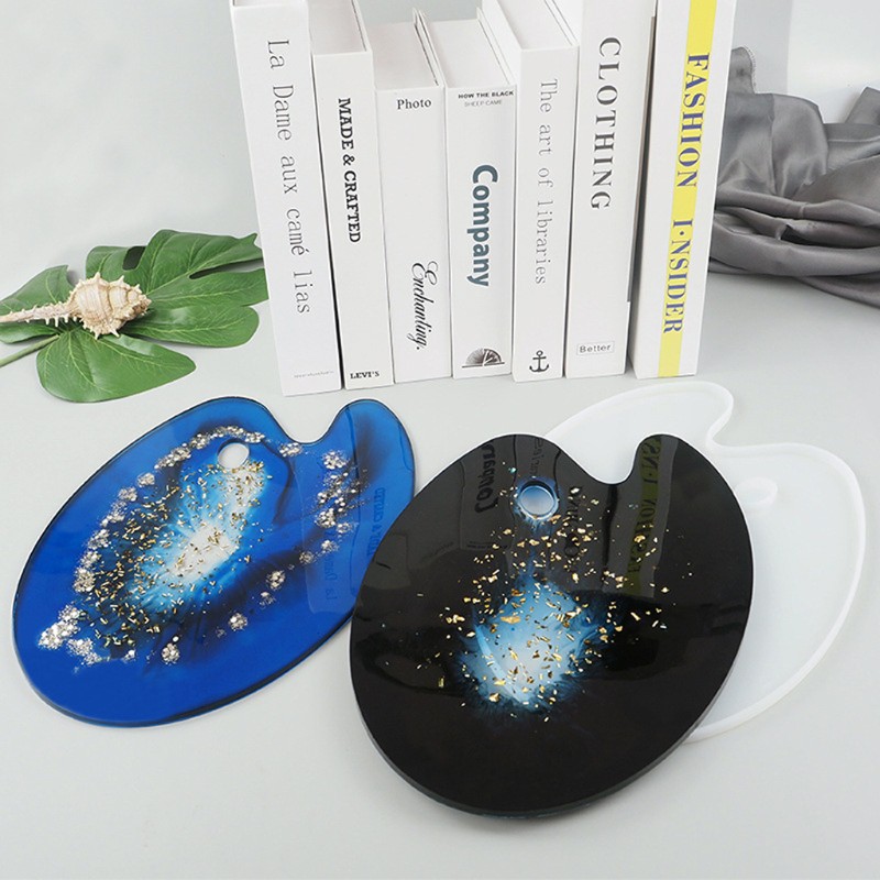 Khuôn Silicone Làm Màu Nước Hình Oval 10x8 Inch